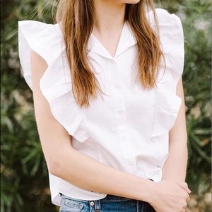 ASOS white ruffle top
